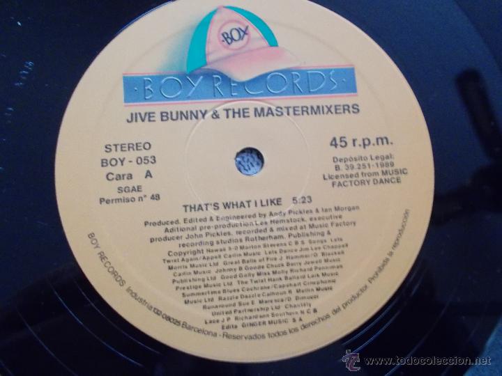Discos de vinilo: THATS WHAT I LIKE. JIVE BUNNY - Foto 2