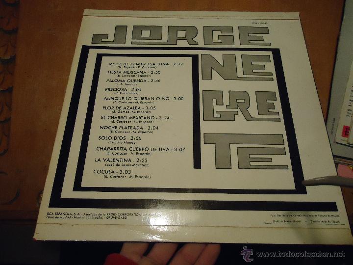 Discos de vinilo: disco grande de vinilo - jorge negrete - Foto 2