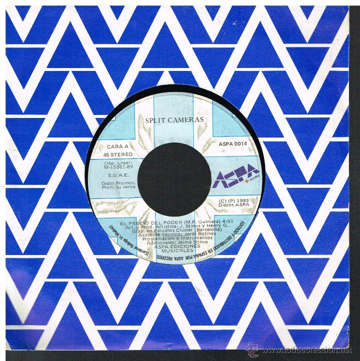Discos de vinilo: Split Cameras - El precio del poder - Single 1989 - Promo - Foto 1