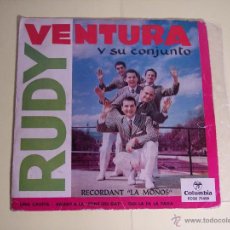 Discos de vinilo: EP RUDY VENTURA Y SU CONJUNTO (RECORDANTNT LA MOÑOS / UNA CASETA / + 2) COLUMBIA-1960. Lote 54690893