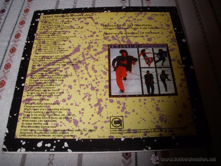 Discos de vinilo: Debarge - Whos holding donna now - Foto 2