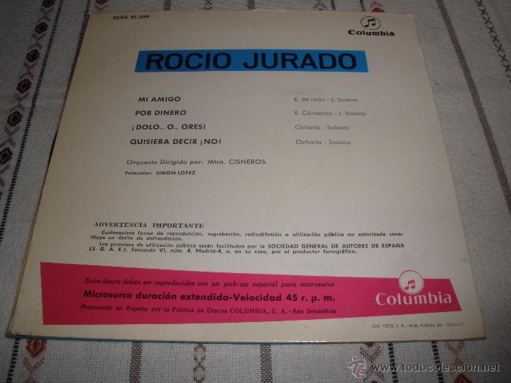 Discos de vinilo: rocio jurado-mi amigo - Foto 2