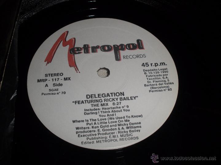 Discos de vinilo: DELEGATION FEATURING RICKY BAILEY - Foto 2