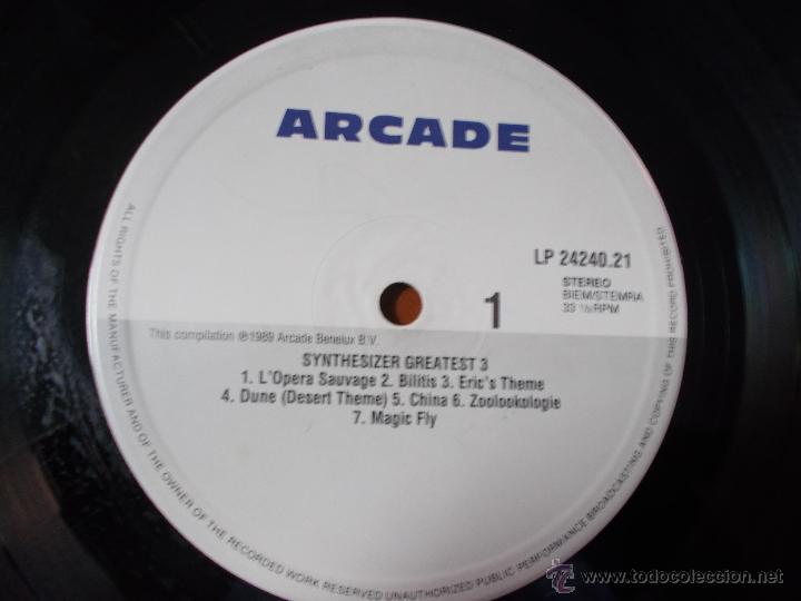 Discos de vinilo: SYNTHESIZER GREATEST  VOLUME 3 MAXI 12 - Foto 2
