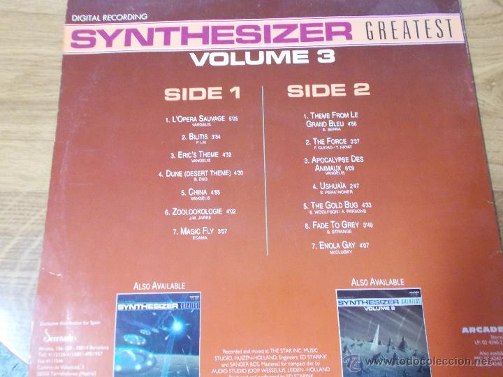 Discos de vinilo: SYNTHESIZER GREATEST  VOLUME 3 MAXI 12 - Foto 3