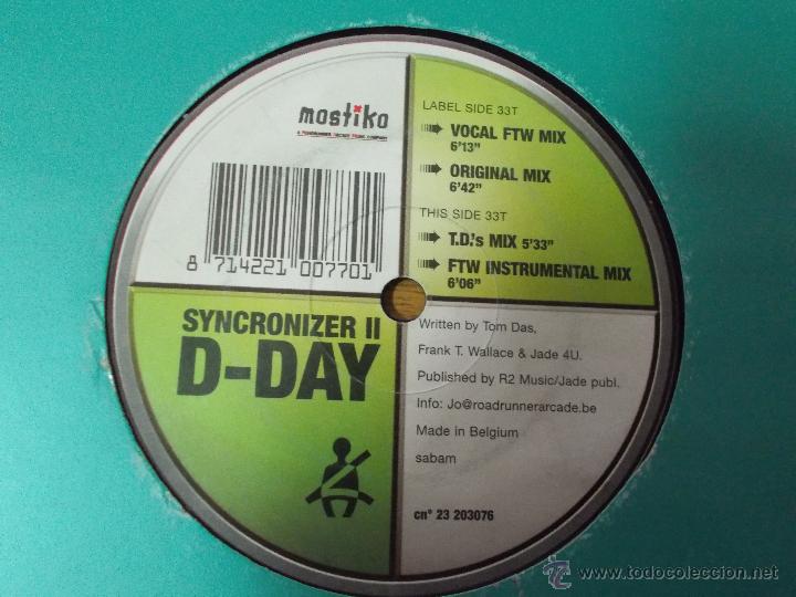 Discos de vinilo: SYNCRONIZER II  D-DAY MAXI 12 - Foto 2