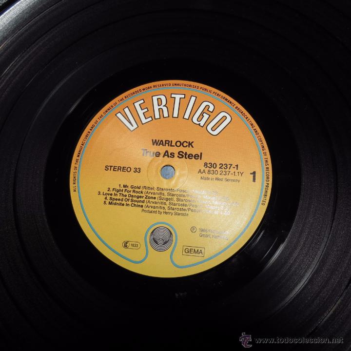 Discos de vinilo: warlock - true as steel - Foto 4