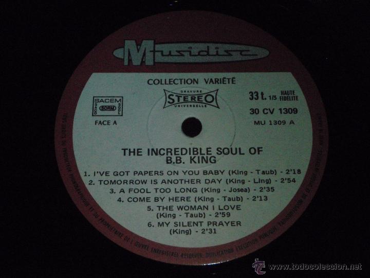 B. B. King - The Incredible Soul Of B.b.king, F - Comprar Discos LP ...