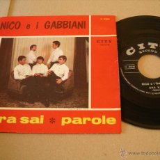 Discos de vinilo: NICO E I GABBIANI SINGLE 45 RPM CITY RECORDS ITALIA
