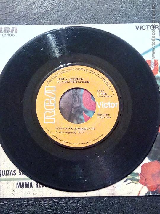 Discos de vinilo: SINGLE HENRY STEPHEN - O QUIZ&Aacute;S SIMPLEMENTE LE REGALE UNA ROSA - RCA 1969. - Foto 4
