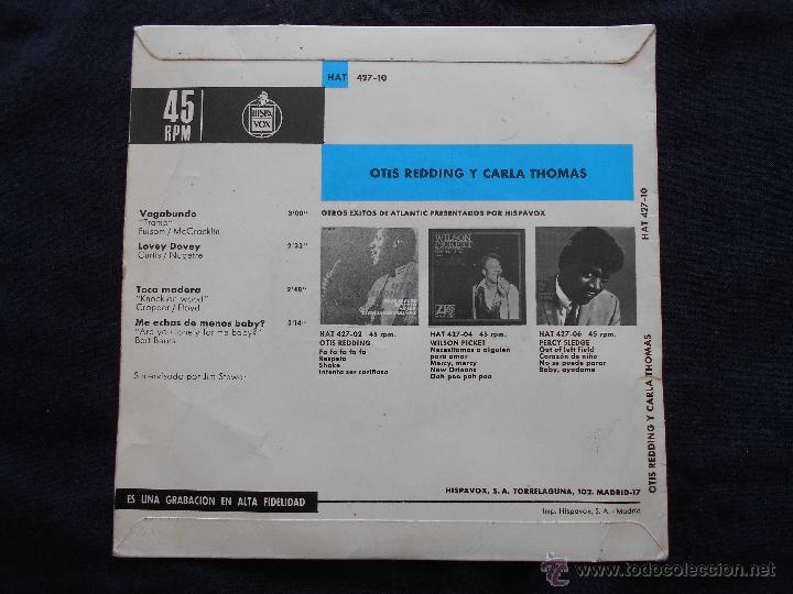 Discos de vinilo: OTIS REDDING & CARLA THOMAS // VAGABUNDO - TOCA MADERA + 2 - Foto 2