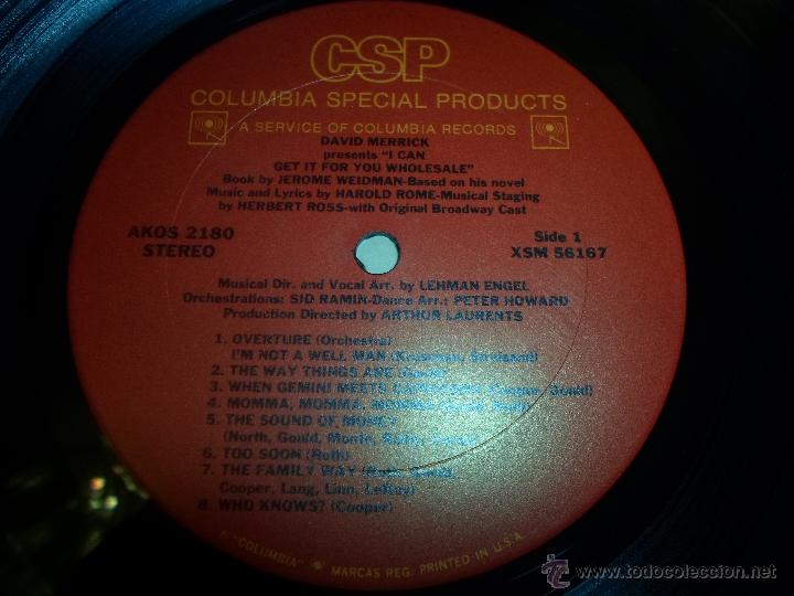 Discos de vinilo: I CAN GET IT FOR YOU WHOLESALE - BSO - Foto 5