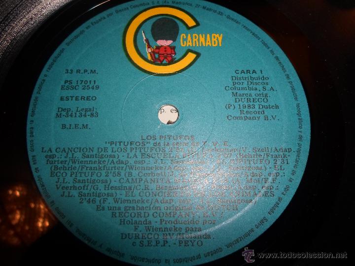 Discos de vinilo: LOS PITUFOS DE LA SERIE T.V.E. - BSO - Foto 3