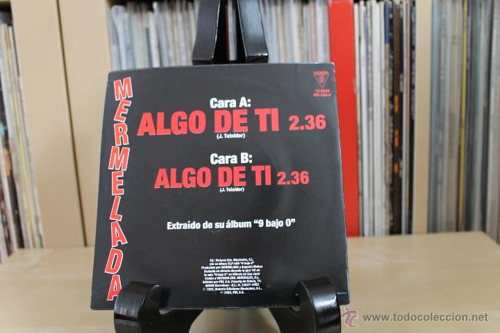 Discos de vinilo: MERMELADA SG ALGO DE T&Iacute; 90S PROMO - Foto 2