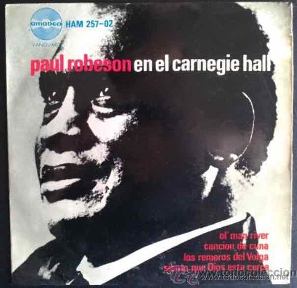 Discos de vinilo: PAUL ROBESON EN EL CARNEGIE HALL - EP ESPA&Ntilde;OL - Foto 1