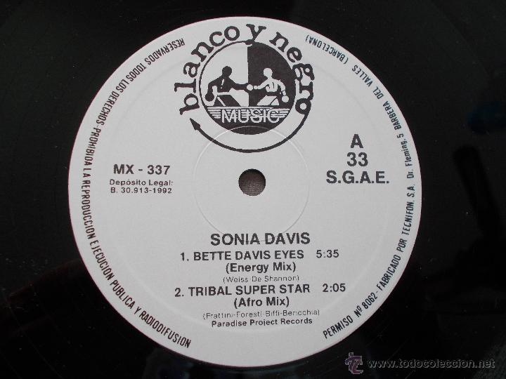 Discos de vinilo: SONIA DAVIS. BETTE DAVIS EYES. - Foto 2