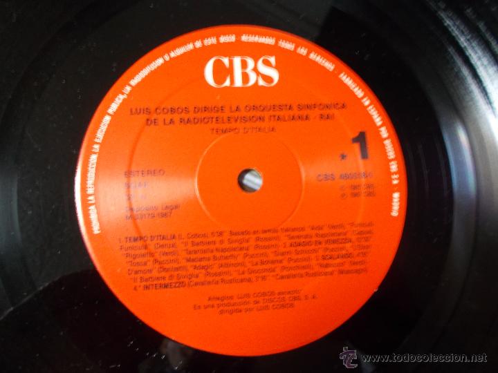 Discos de vinilo: LUIS COBOS TEMPO D&acute;ITALIA - Foto 2