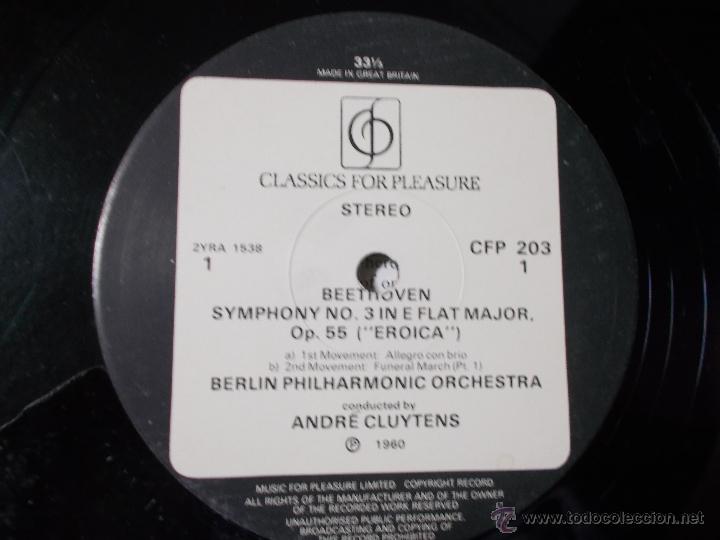 Discos de vinilo: BEETHOVEN. SYMPHONY N&ordm; 3.  A&Ntilde;O 1960 - Foto 2