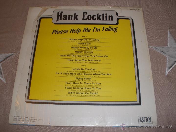 Discos de vinilo: HANK LOCKLIN - PLEASE HELP ME IM FALLING - Foto 2