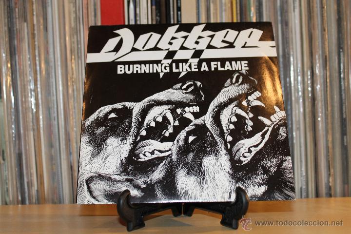 Discos de vinilo: DOKKEN SG BURNING LIKE A FLAME 80S PROMO - Foto 1