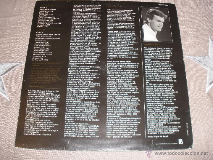 Discos de vinilo: JORGE ROBAINA - RECORDANDO A DONOSTIA Y GURIDI - Foto 2
