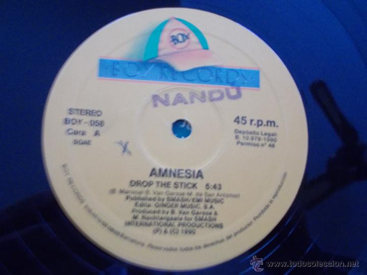 Discos de vinilo: AMNESIA. DROP THE STICK MAXI 12 - Foto 2