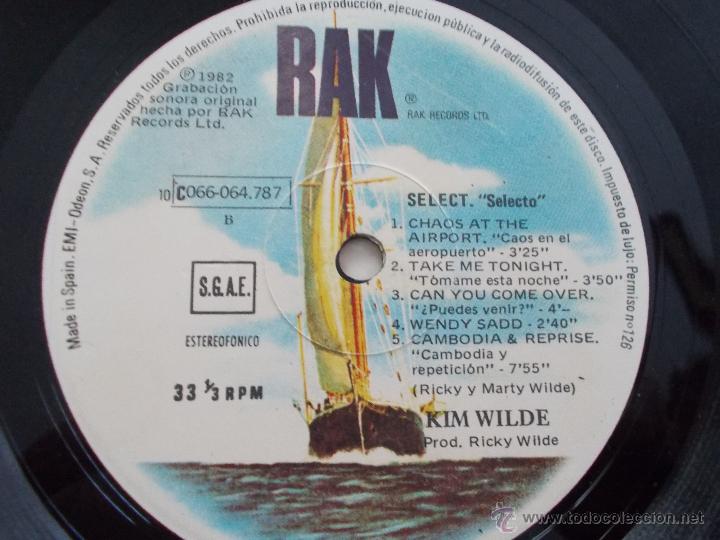 Discos de vinilo: KIM WILDE SELECT - Foto 2