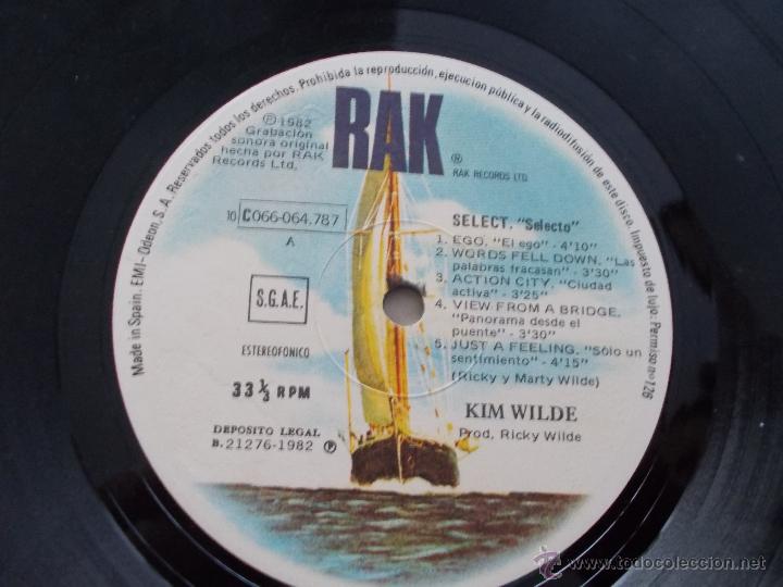Discos de vinilo: KIM WILDE SELECT - Foto 3