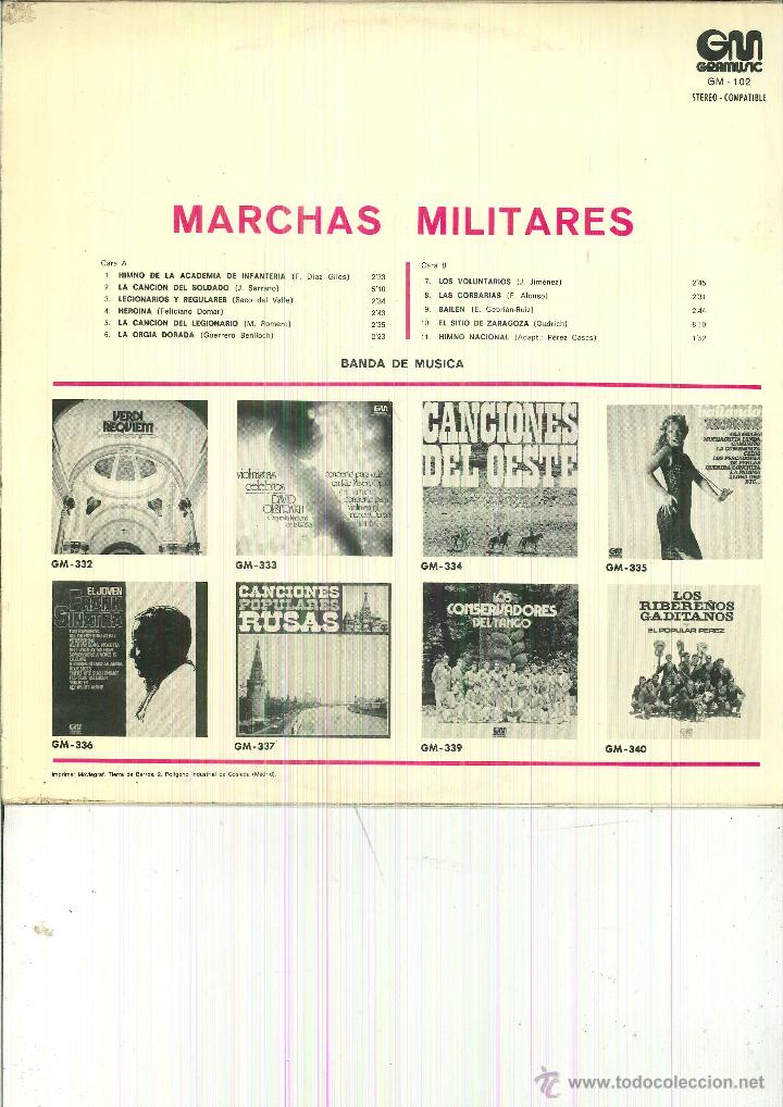 Discos de vinilo: MARCHAS MILITARES. - Foto 2