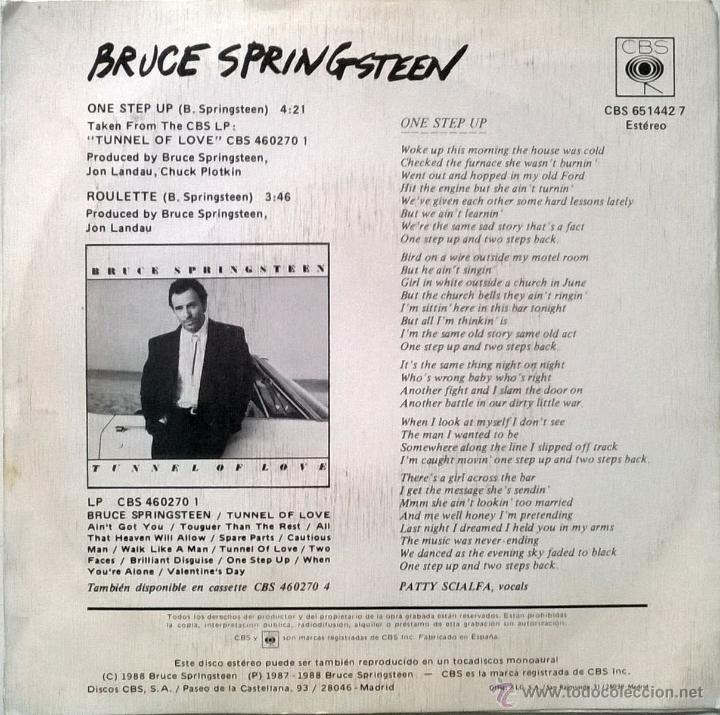 Discos de vinilo: Bruce Springsteen. One step up. CBS, Esp. 1987 (single promocional) - Foto 2