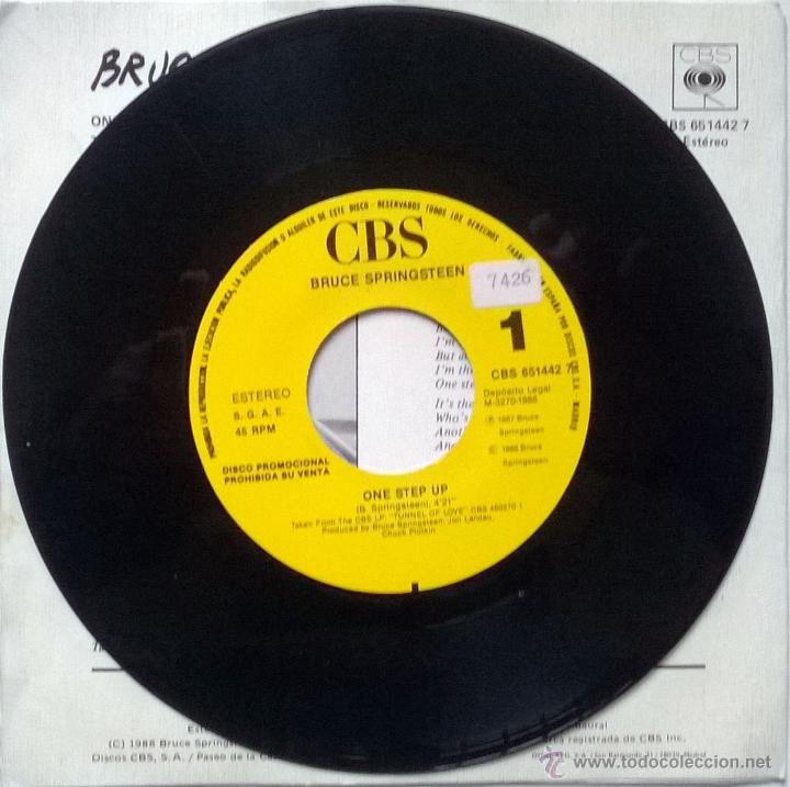 Discos de vinilo: Bruce Springsteen. One step up. CBS, Esp. 1987 (single promocional) - Foto 3