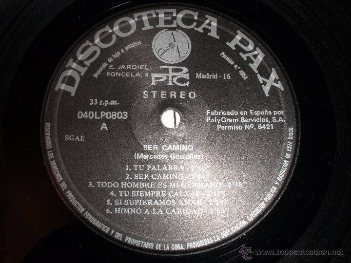 Discos de vinilo: MERCEDES GONZALEZ - SER CAMINO - Foto 2