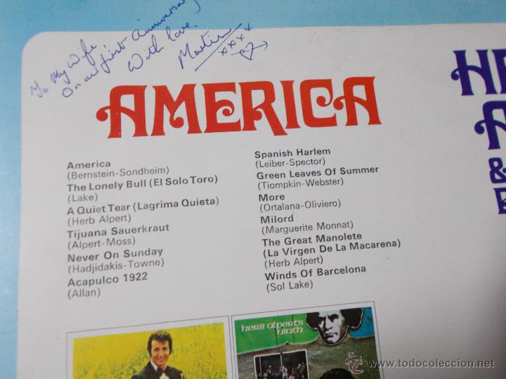 Discos de vinilo: HERB ALPERT.  AMERICA - Foto 3