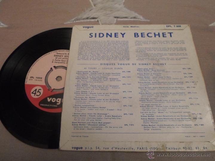 Discos de vinilo: SIDNEY BECHET - SUMMERTIME - Foto 2