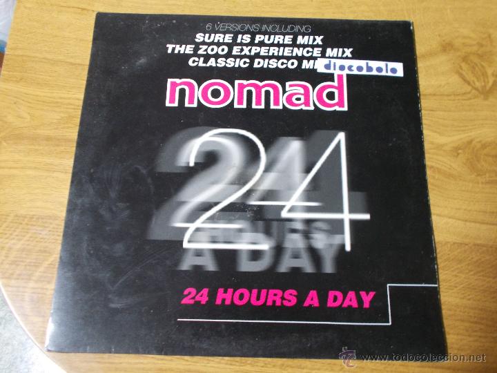 Discos de vinilo: NOMAD. 24 HOURS A DAY.  MAXI 12 - Foto 1