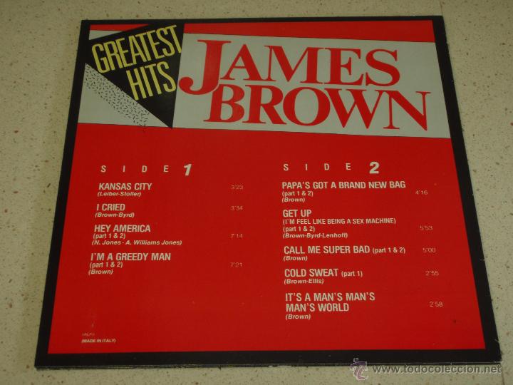Discos de vinilo: James Brown &lrm;&ndash; Greatest Hits Italy Curcio - Foto 2