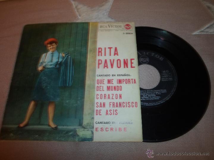 Discos de vinilo: RITA PAVONE.QUE ME IMPORTA DEL MUNDO - Foto 1