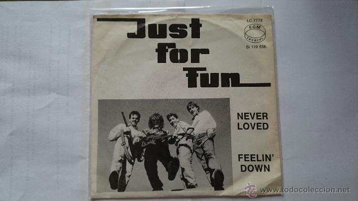 Discos de vinilo: JUST FOR FUN - NEVER LOVED / FEELIN DOWN (EDIC. AUSTRIACA 1988) - Foto 1