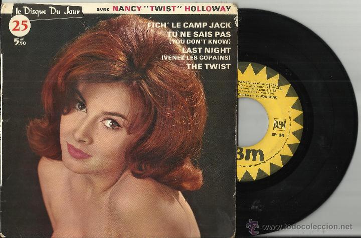 Discos de vinilo: nancy ''twist'' holloway ep fich' le camp jack + 3.francia