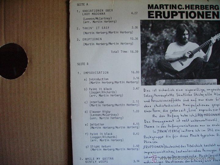 Discos de vinilo: MARTIN C.HERBERG ---- ERUPTIONEN - Foto 3