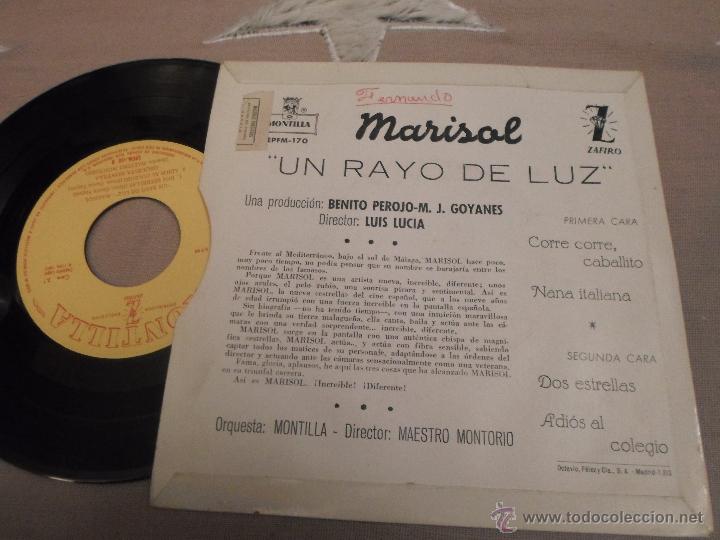 Discos de vinilo: MARISOL - UN RAYO DE LUZ - Foto 2