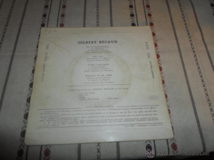 Discos de vinilo: gilbert becaud yo te pertenezco - Foto 2