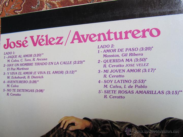 Resultado de imagen de vinilo jose velez aventurero