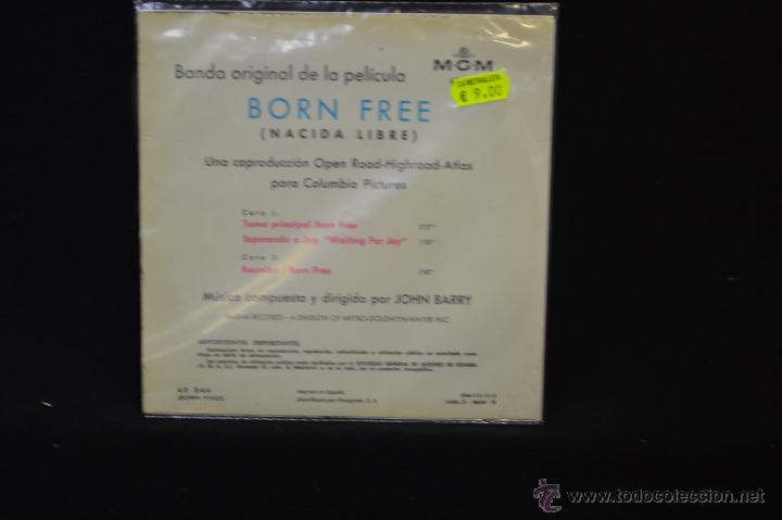 Discos de vinilo: BSO - BORN FREE (NACIDA LIBRE) - EP - Foto 2