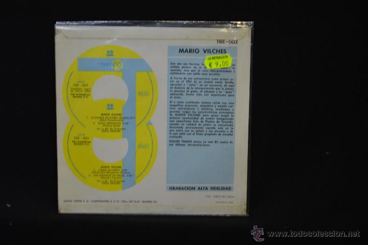 Discos de vinilo: MARIO VILCHES - LA DANZA DE ZORBA +3 - EP - Foto 2