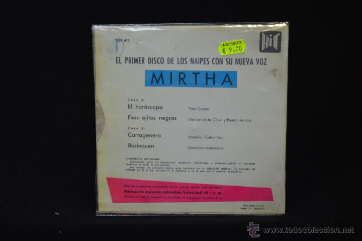 Discos de vinilo: LOS NAIPES CON MIRTHA - EL HOROSCOPO +3 - EP - Foto 2