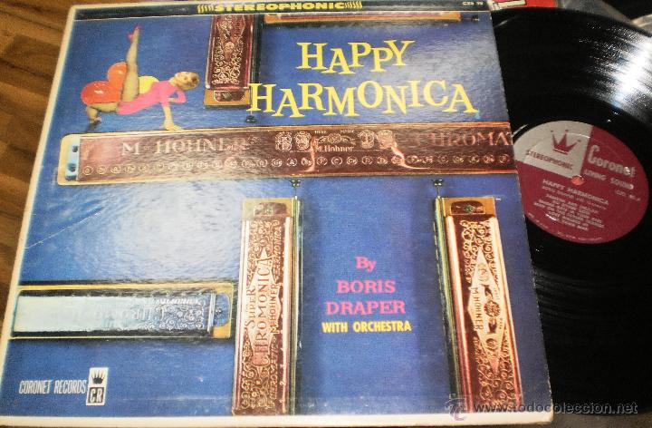 Discos de vinilo: boris drapper lp happy harmonica.u.s.a. - Foto 1