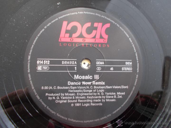 Discos de vinilo: MOSAIC III FEAT ZION. MAXI 12 - Foto 2