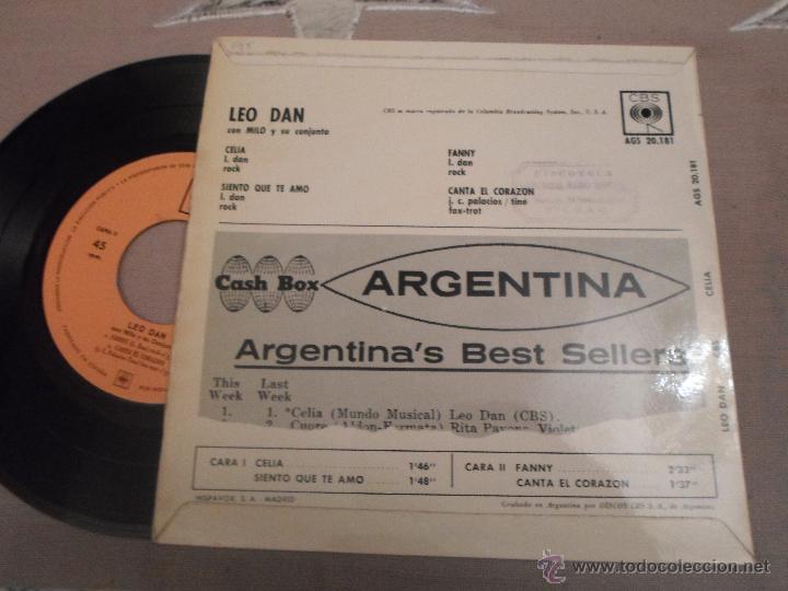 Discos de vinilo: LEO DAN - CELIA - Foto 2