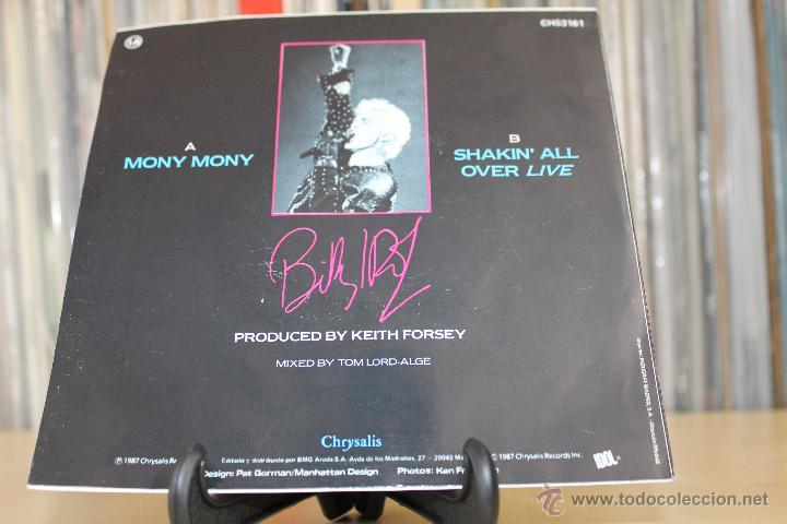 Discos de vinilo: BILLY IDOL SG MONY MONY 80S - Foto 2
